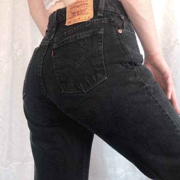 Levi's Denim - Vintage Levi's 550 High Waist Black Jeans